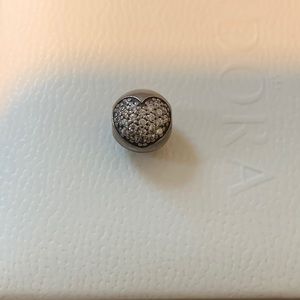 Authentic Pandora Pavé Heart Charm Clip 791053CZ